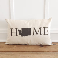 Home State Pillow Cover - Linen and Ivory